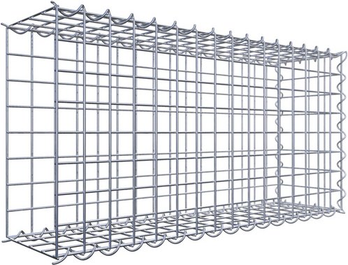 Thumbnail - Gabiona Gabione, silbergrau, Maschenweite 5 cm x 5 cm, Spirale - silberfarben