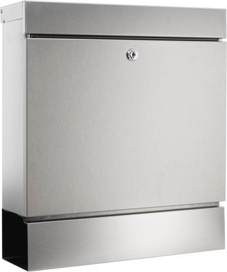 BURG WÄCHTER Briefkasten mit Zeitungsfach »Seattle«, BxHxT: 36,4 x 40,5 x 11 cm, Edelstahl - silberfarben