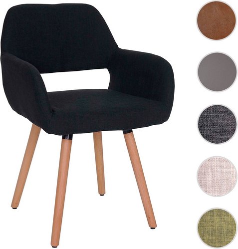 MVG Esszimmerstuhl »MVG-A50 II«, mit Armlehnen - schwarz