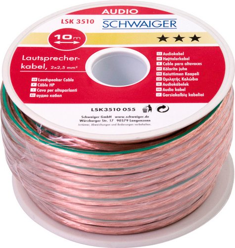 Thumbnail - SCHWAIGER Lautsprecherkabel, 10 m 2x2.5 mm