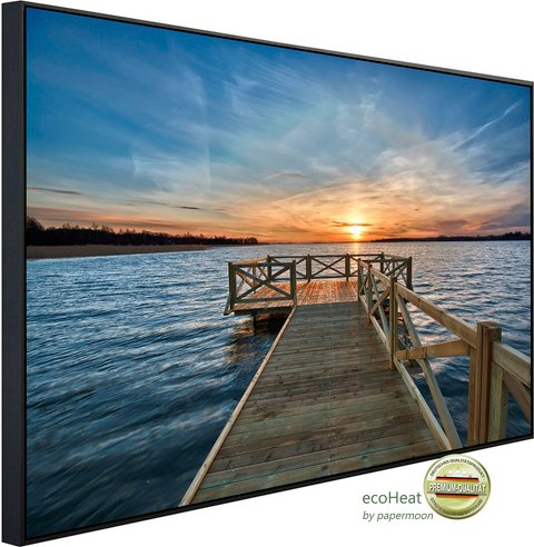 papermoon Infrarotheizung »EcoHeat - Steg im Wasser«, Matt-Effekt - bunt