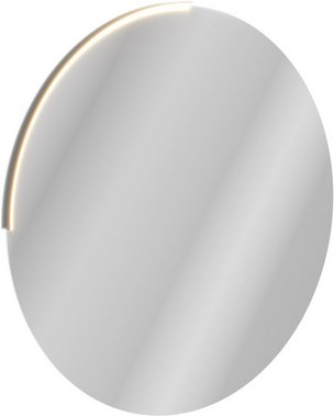 FACKELMANN Spiegelelement, rund mit Moon-Leuchte LED, BxHxT 80x80x0,6 cm - silberfarben