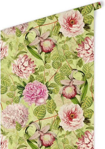K&L Wall Art Vliestapete »Vintage Vliestapete«, Sommer Botanische Blumen, mehrfarbig, matt - bunt