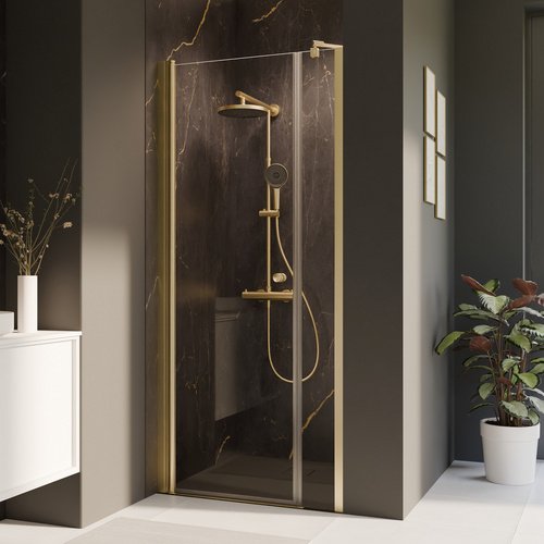 BREUER Drehtür »Elana 2.0«, 1200 grau getönt Anschl li./NT re. Gold - goldfarben