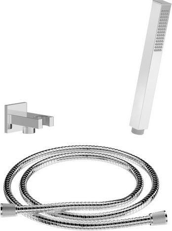 Chris Bergen Brausegarnitur-Set, chrom, Länge Brauseschlauch: 150 cm - silberfarben