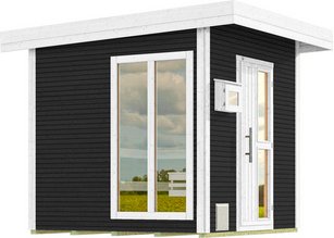 WEKA Saunahaus »Kuopio 2«, 263x253x303 cm, (BxHxT) - schwarz