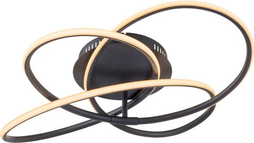 GLOBO LIGHTING Deckenleuchte, (BxHxL): 60 x 12,7 x 60 cm, Metall, 30 W - schwarz