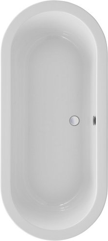 OTTOFOND Badewanne »Flora«, BxHxL: 80 x 44 x 180 cm, oval - weiss