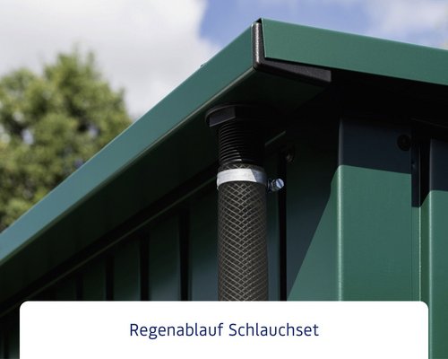 Ecostar Schlauch, Länge: 190 cm, Kunststoff, für Gerätehaus - schwarz