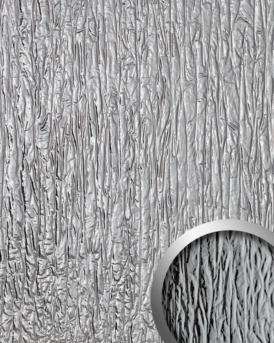 wallface Dekorpaneele, used look, glatt - silberfarben
