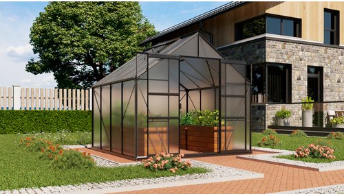 VITAVIA Gewächshaus »Mars Plus 6700«, BxHxL: 257 x 238 x 258 cm - schwarz