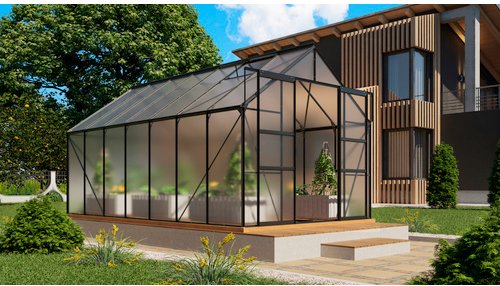 VITAVIA Gewächshaus »Mars Plus 11500«, BxHxL: 257 x 238 x 445 cm - schwarz