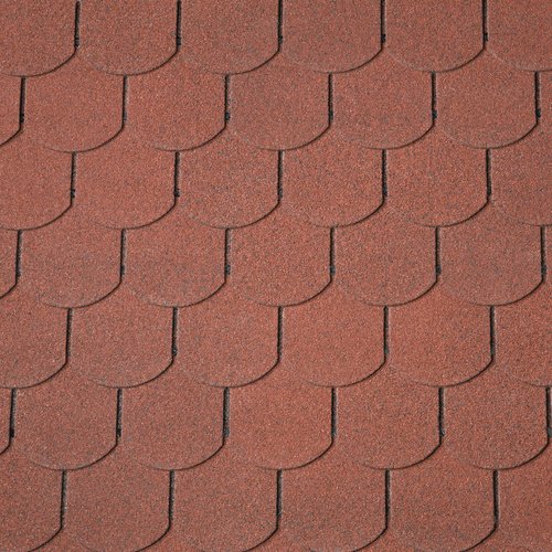 RENOVO Biberschwanz-Dachschindeln, Bitumen, rot, Paketinhalt: 2 m²