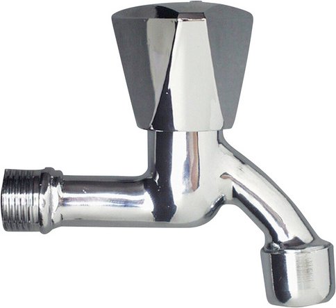 WELLWATER Auslaufventil, Messing verchromt, 1/2" - silberfarben