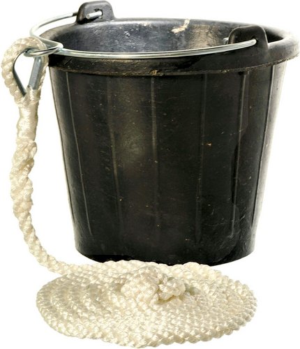 Yachticon Eimer, Fassungsvermögen: 8 l, Gummi - schwarz