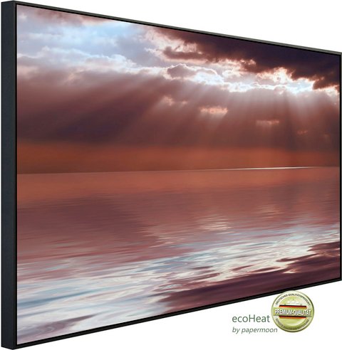 papermoon Infrarotheizung »EcoHeat - Ruhiger stürmischer Seehimmel«, Matt-Effekt - bunt