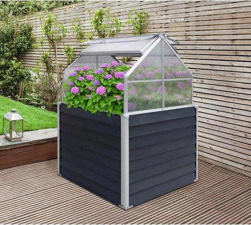 Thumbnail - Westmann Hochbeet, BxHxL: 120 x 169 x 120 cm, galvanisierter Stahl - grau