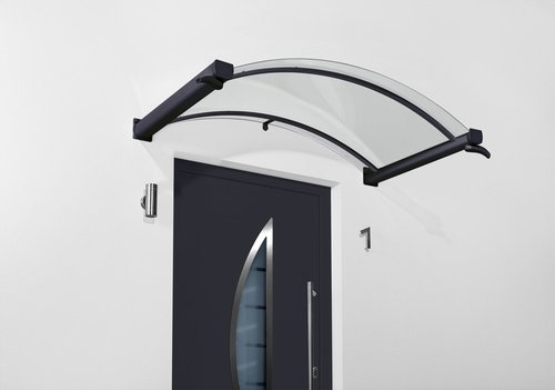 GUTTA Bogenvordach »BV/B«, Acrylglas, anthrazit/klar - grau