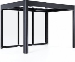 SunElements Pergola »SunCover«, Infinity 3.2, (BxH): 338 cm x 229 cm, Wandstärke: 6 mm, Acrylglas klar - schwarz