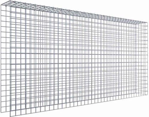 Gabiona Gabione, silbergrau, Maschenweite 5 cm x 5 cm, C-Ring - silberfarben