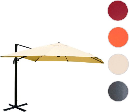 MVG Ampelschirm »MVG-A96«, 3,5x3,5m (Ø4,95m) Alu 25kg - braun