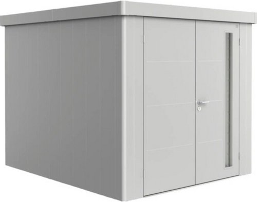 BIOHORT Gerätehaus »Neo«, BxHxT: 236 x 222 x 292 cm (Aufstellmaße), Stahl - grau