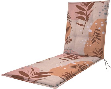 DOPPLER Auflage »Spot«, BxL: 60 x 195 cm, mit Dekor-Muster, beige/braun/orange/rosa, für Gartenliegen - beige | braun | ...
