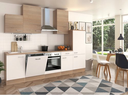 Flex-Well Küchenzeile »Samoa«, mit E-Geräten, Gesamtbreite: 280 cm - weiss