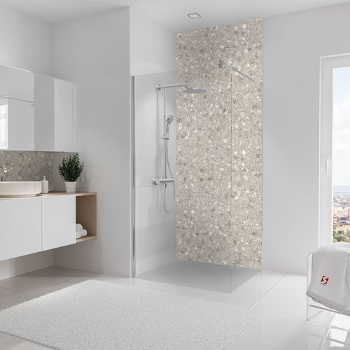 SCHULTE Duschrückwand »DecoDesign«, BxH: 100 x 255 cm, Aluminium/Polyethylen - braun