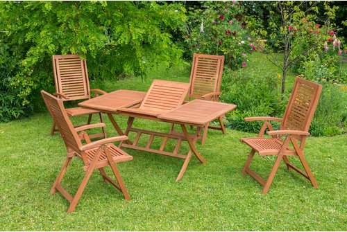 Gartenmöbel »Cordoba«, 4 Sitzplätze, Eukalyptusholz - beige