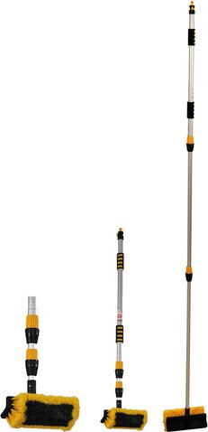 Thumbnail - Yachticon Bürste, silberfarben/gelb, Aluminium