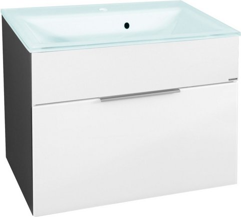 FACKELMANN Waschplatz-Set »KARA«, 80cm Chess 1Schub - weiss