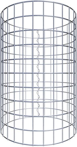 Gabiona Gabionensäule, silbergrau, Maschenweite 5 cm x 5 cm - silberfarben