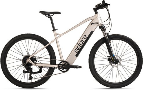 Adore Bikes E-Bike Alu Mountainbike »GV-650«, RH: 27,5 cm, 9-Gang - schwarz