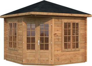 Thumbnail - PALMAKO Pavillon »Melanie«, quadratisch mit Ausschnitt, BxHxT: 330 x 325 x 330 cm - braun