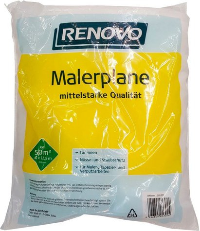 RENOVO Malerplane, 400 x 12500 cm - transparent