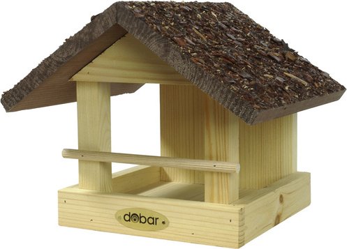 DOBAR Vogelhaus, BxHxT: 22,5 x 18 x 20 cm, Holz, natur - braun