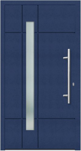 KNOCK Flügelüberdeckende Kunstoff-Haustür »Terra«, stahlblau