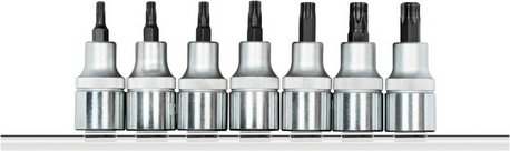 GEDORE red Schraubendrehereinsatz, 1/2 +Leiste, 7tlg - silberfarben