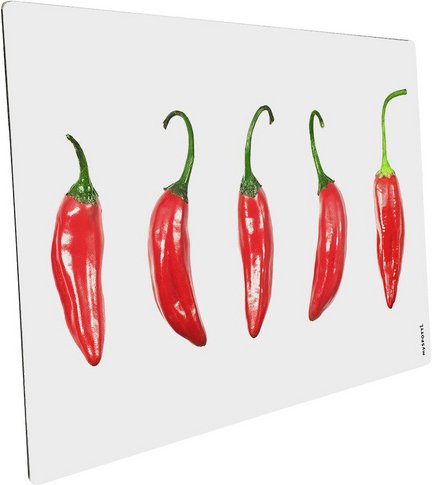 mySPOTTI Mini-Spritzschutz »Peperocini«, Aluverbund, Peperoni