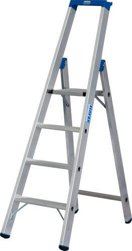 Thumbnail - KRAUSE Stufen-Stehleiter »STABILO«, 4 Sprossen, Aluminium - silberfarben