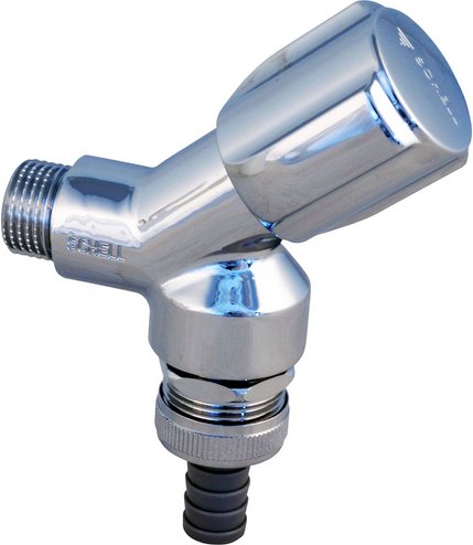 Schell Geräteschrägsitzventil »COMFORT«, Messing, silberfarben, 1/2"