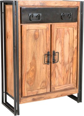 SIT Highboard »PANAMA«, natur/schwarz, akazienholz/metall - beige