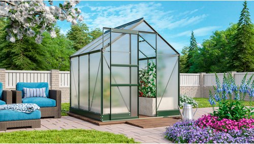 VITAVIA Gewächshaus »Apollo Plus 3800«, BxHxL: 195 x 209,5 x 131 cm - gruen