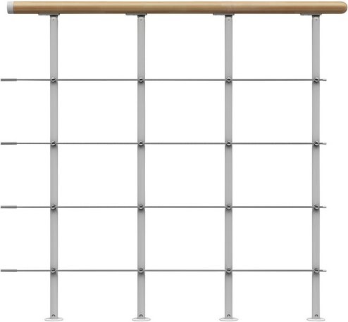 DOLLE Brüstungsgeländer, Holz, Länge: 100 cm - weiss