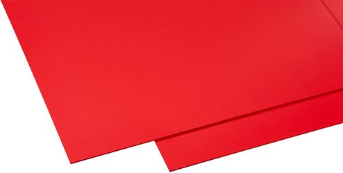 GUTTA Hartschaumplatte, rot, Polyvinylchlorid (PVC)
