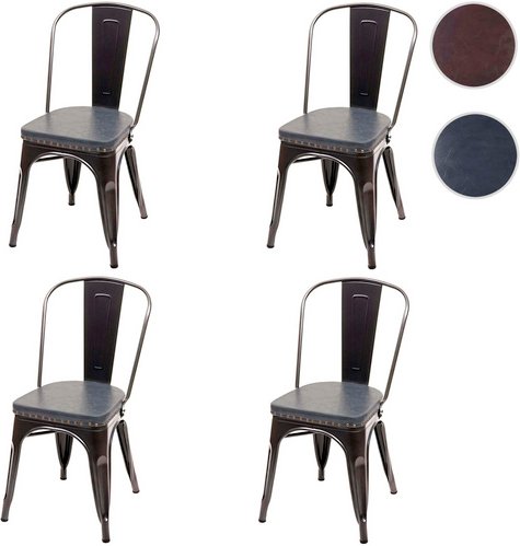 MVG Esszimmerstuhl »MVG-H10e«, 4er-Set - grau