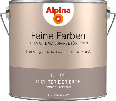 Thumbnail - ALPINA Dispersionsfarbe »Feine Farben«, edelmatt, 2,5 l - braun