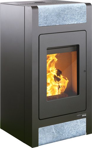 HAAS & SOHN Pelletofen »HSP 2.stone«, Speckstein, Stahlblech, 8 kW - schwarz
