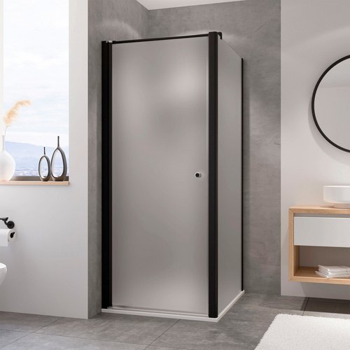 BREUER Duschkabine »Elana 6«, Höhe: 200 cm, schwarz, Scheibenstärke: 6 mm